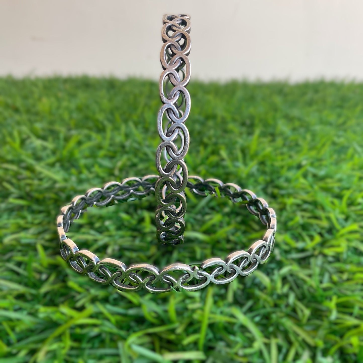 Bhini silver plated chain pair of bangles ( set of 2)