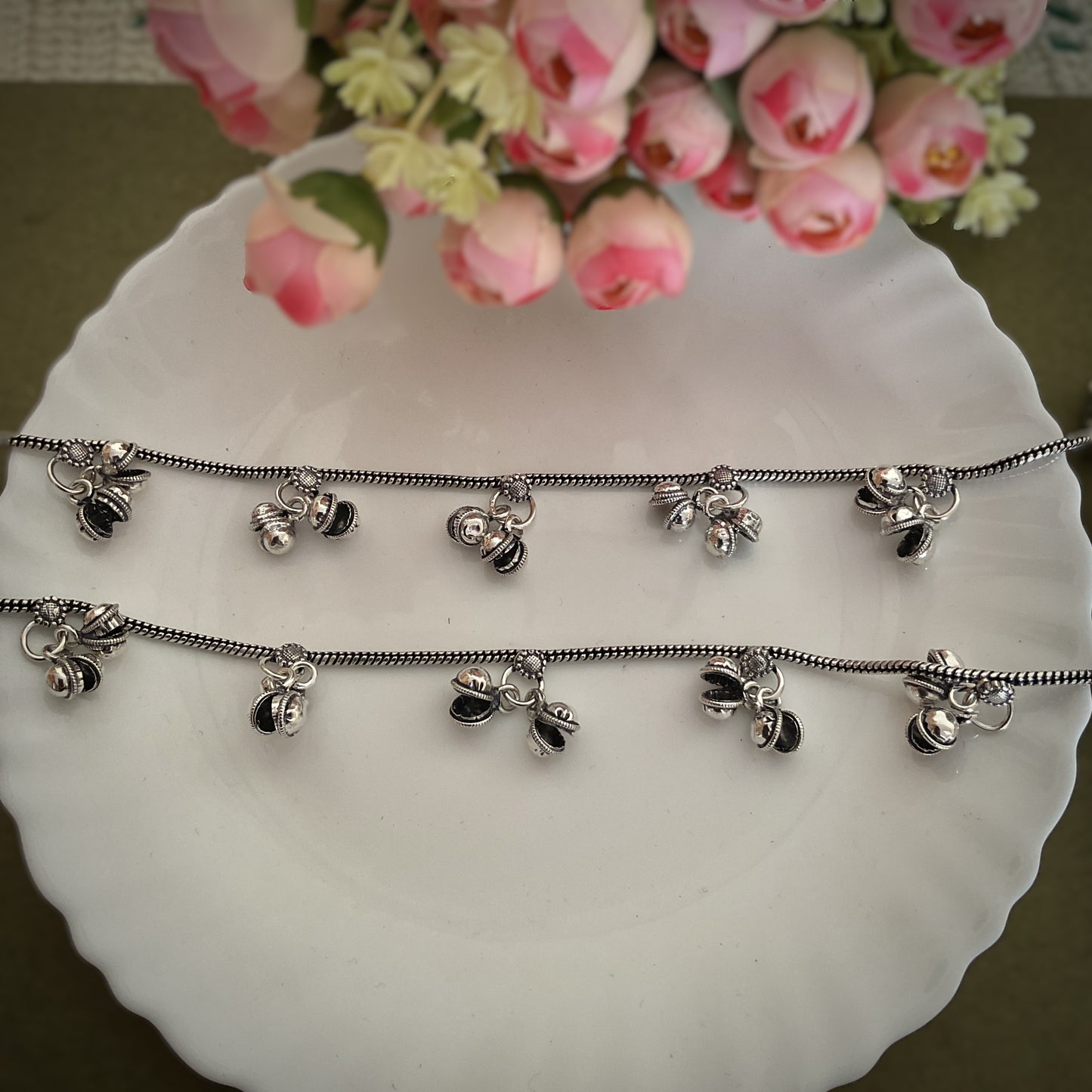 Paakhila oxidised ghungroo payal pair of anklet