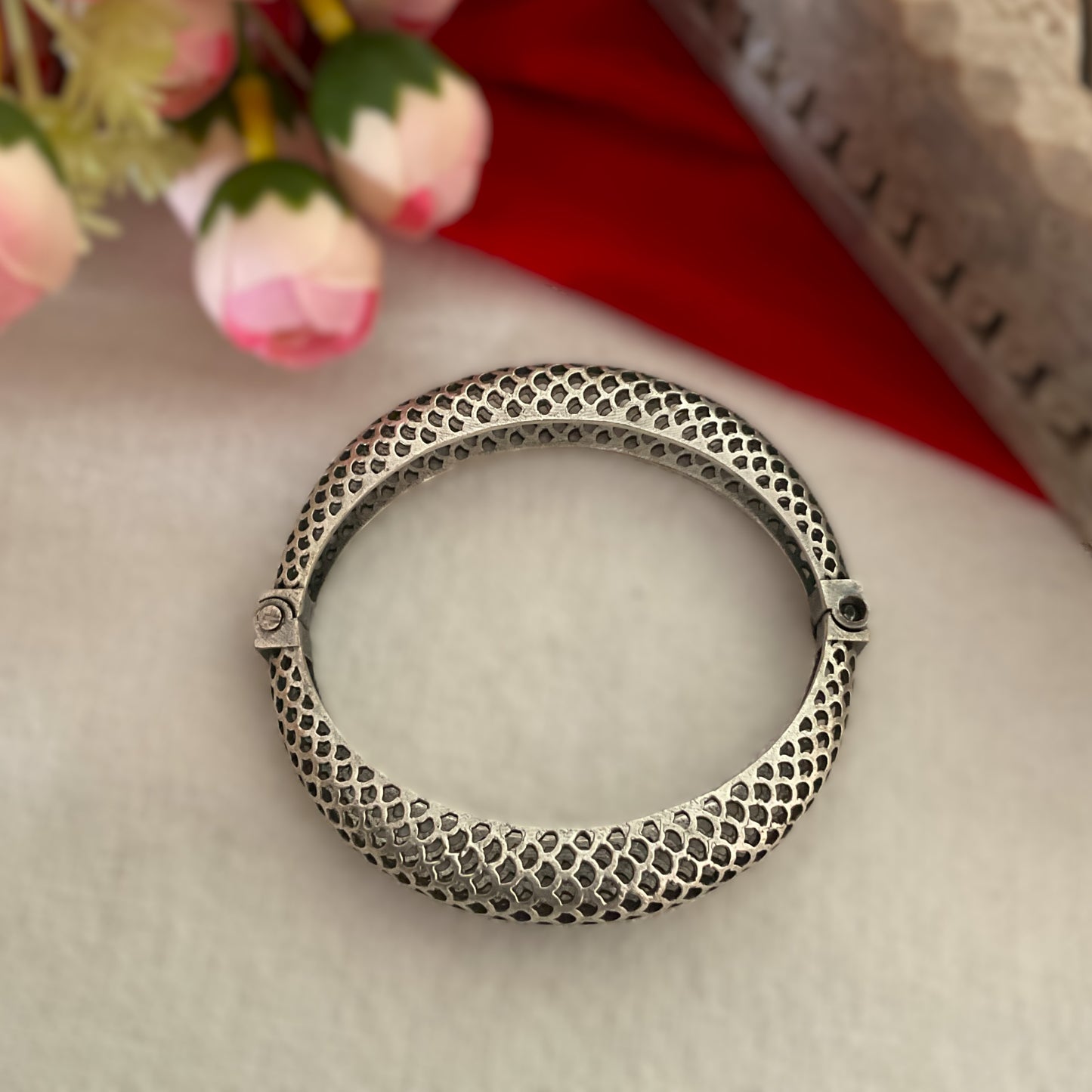 Helen silver plated premium openable hand kada