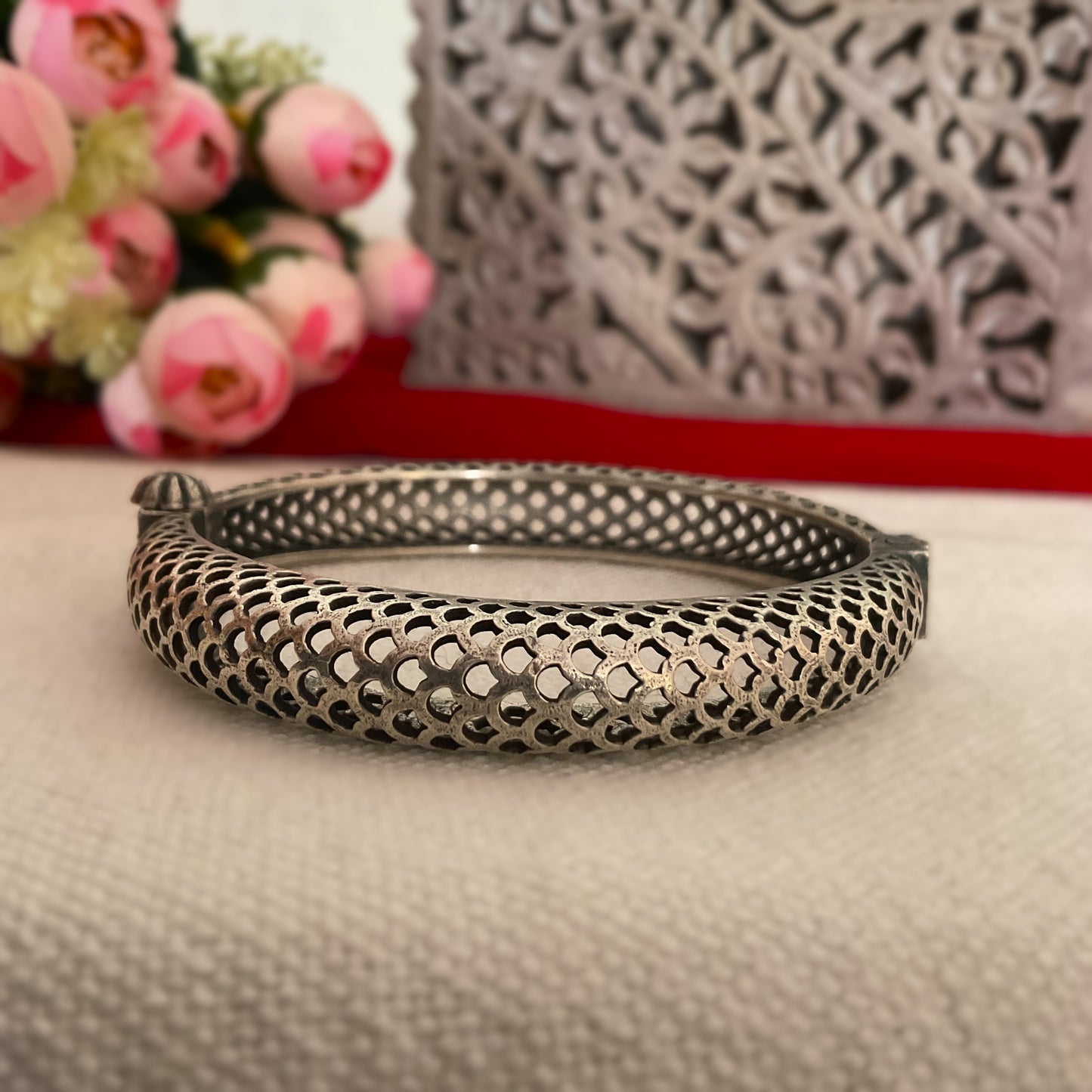 Helen silver plated premium openable hand kada