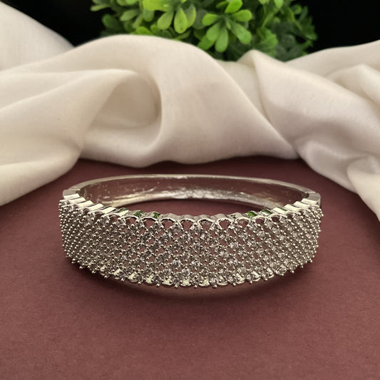 Samara ad micro plated silver openable hand kada