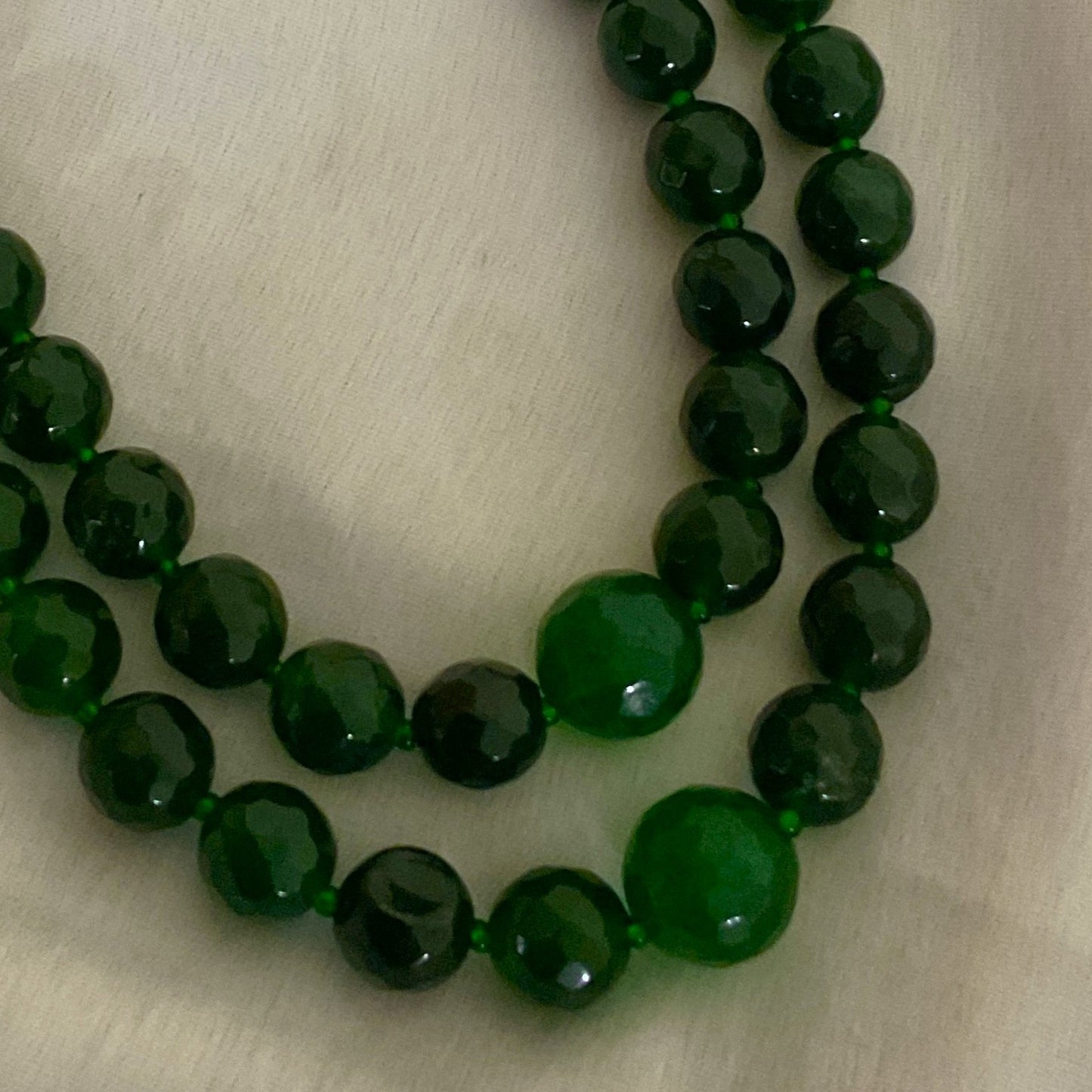 Gunjika 2 layer semiprecious stone mala necklace