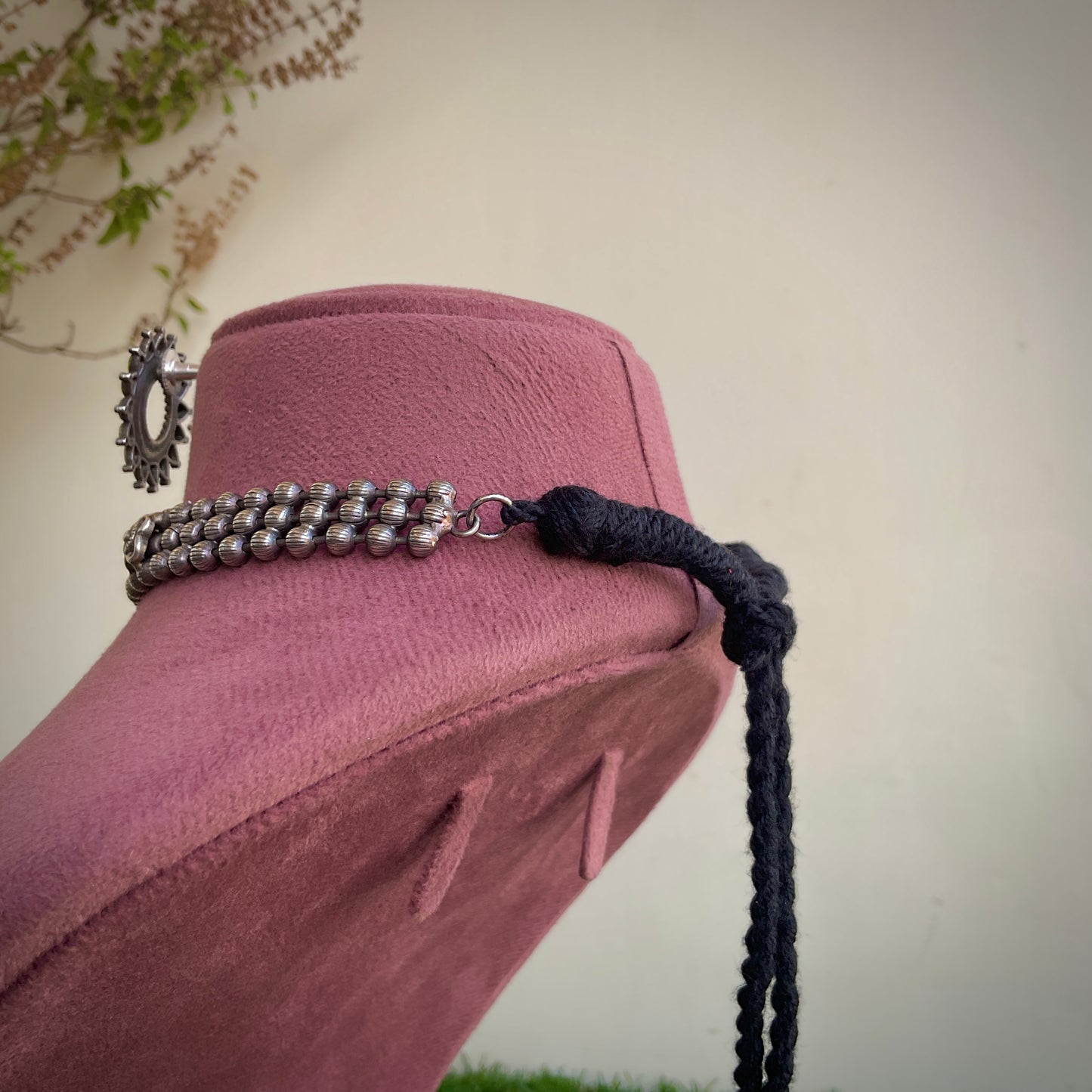 Saarika silver plated choker cum necklace with studs