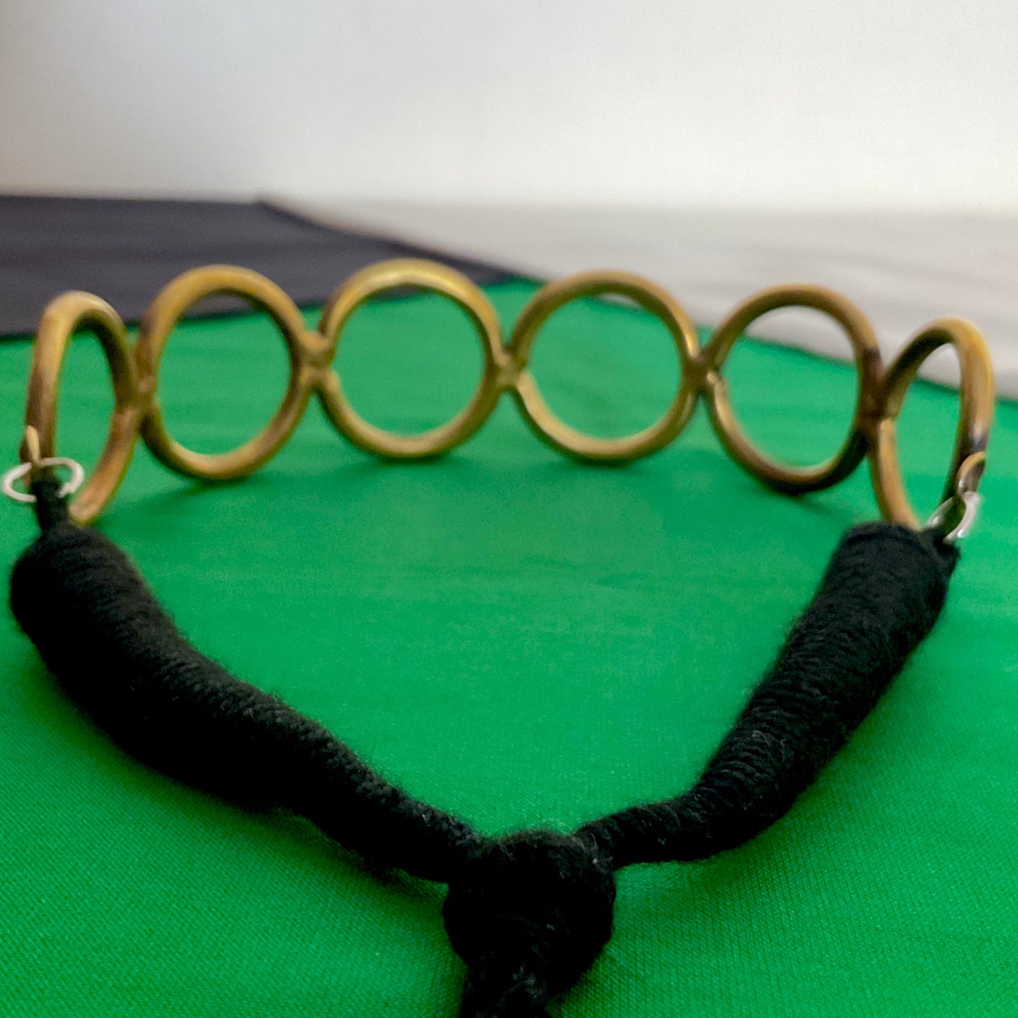 Bulisha circle brass plated choker necklace