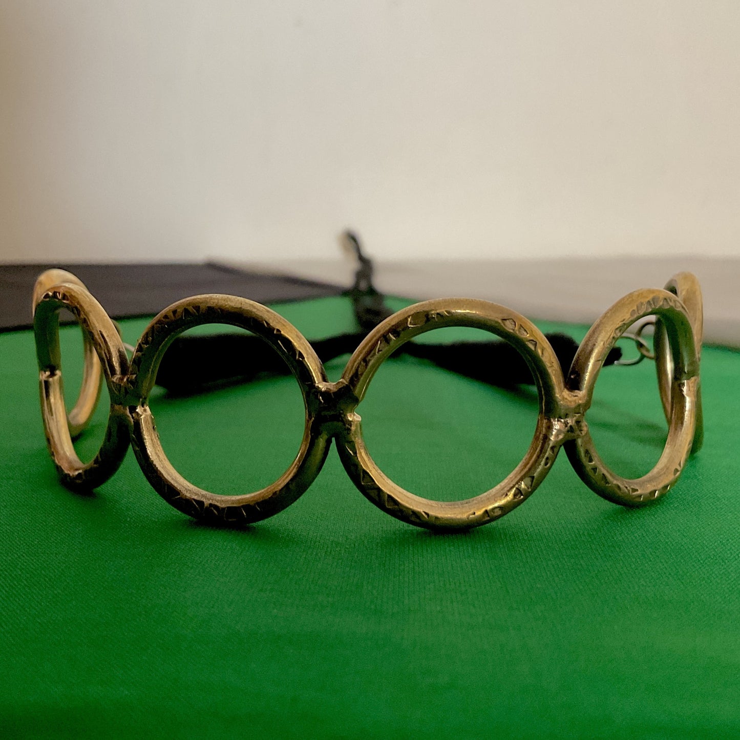 Bulisha circle brass plated choker necklace