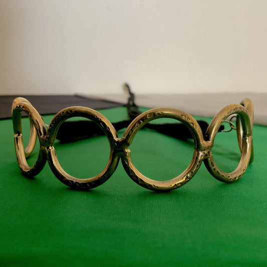 Bulisha circle brass plated choker necklace