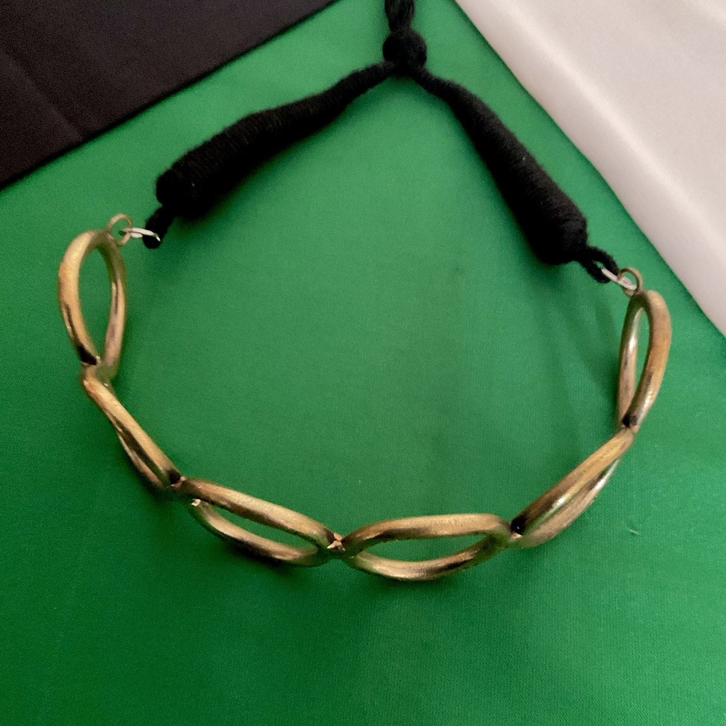 Bulisha circle brass plated choker necklace
